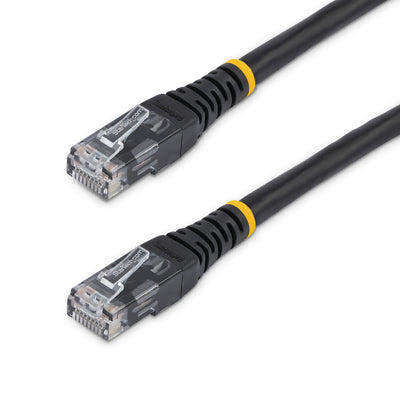 StarTech.com 50ft CAT6 Ethernet Cable - Black CAT 6 Gigabit Ethernet W