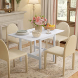 Solid Wood Kitchen Table, Farmhouse Drop Leaf Tables for Small Spaces, Folding Dining Table