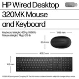 HP Wired Desktop 320MK Mouse and Keyboard Combo