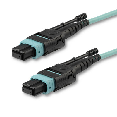 7SIGNAL 5M (15FT) MTP(F)/PC OM3 Multimode Fiber Optic Cable, 12F Type-A, OFNP Plenum, 50/125 M Lommf, 40G Networks, LOW Insertion LOSS, MPO Fiber