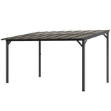 10' x 14' Hardtop Gazebo Wall-Mounted / Free Standing Outdoor Pergola with UPF 50+ & Waterproof Polycarbonate Roof