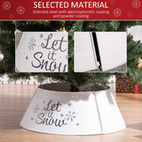 Metal Christmas Tree Collar, 26 Inch Round Christmas Tree Ring for Home Holiday Decoration