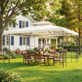 Gazébo acier 10x13pi abri soleil patio extérieur fête événement auvent toit ventilé