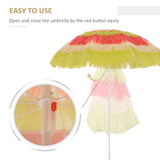 6FT Beach Umbrella Tilt Sunshade Height Adjustable Outdoor Market Patio Yard Crank Deck Sun Shade