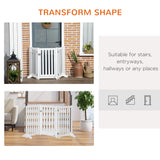 3-Panel Foldable Dog Gate with Feet for Medium Dogs and Below