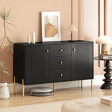 Buffet Cabinet, Modern Sideboard with 3 Soft-Close Drawers and 2 Adjustable Shelves for Living Room