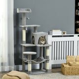 Grand arbre à chats pour chats d'intérieur, tour à chats multi-niveaux 56