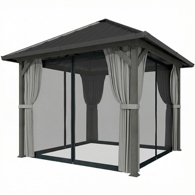 10' x 10' Hardtop Gazebo with Galvanized Steel Roof