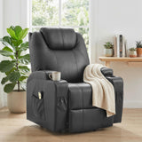 Fauteuil inclinable releveur pour personnes âgées, fauteuil releveur en cuir PU avec dossier épais et haut, repose-pieds, canapé inclinable pour salon