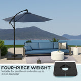 Umbrella Weights for Cantilever Parasols, Set of 4 Heavy Duty Parasol Base Weights