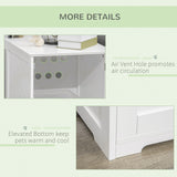 Cat Litter Box Enclosure End Table, Hidden Litter Box Nightstand with Large Tabletop