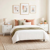 Modern Nightstand Set of 2, Bedside Table with 2 Drawers