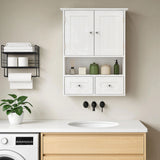 Medicine Cabinet, Bathroom Wall Cabinet with Shelf and Drawers for Hallway