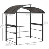 8' x 5' Grill Gazebo with Vented PC Roof
