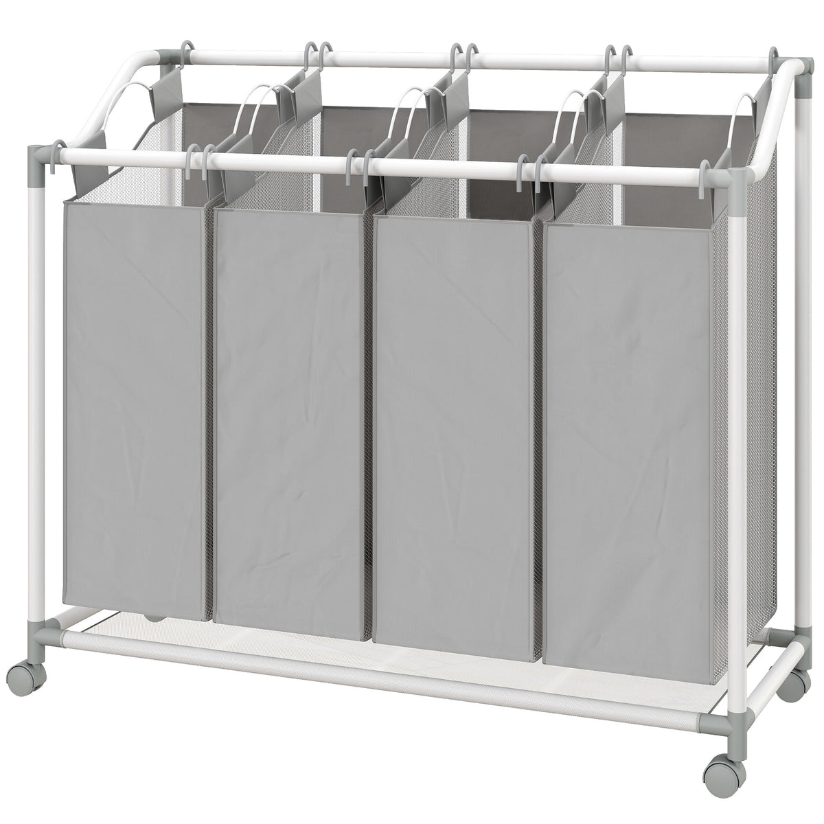 Laundry Hamper with Wheels, 160L Laundry Basket with 4 Removable Bags for Bedroom
