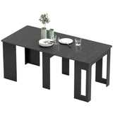 Table à manger extensible, Table de cuisine modulable pour petits espaces, Peut accueillir jusqu'à 6 personnes