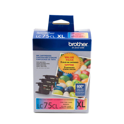 Lot de 3 cartouches d'encre Brother LC753PKS XL (CMY)