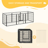 Parc de jeux pour animaux de compagnie 8 panneaux clôture maison bricolage métal lourd pliable intérieur extérieur 31,5