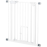 Retractable Gate Extra Wide Press-Mounted with Cat Door, 29-32 Inch