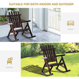 Chaise Berçante Extérieure, Chaise Adirondack Extérieure Bois Dossier Haut, Siège à Lattes