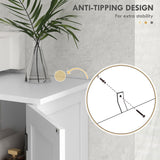 Bathroom Vanity Cabinet, Under Sink Storage Cabinet with Double Doors, Open and Adjustable Shelves