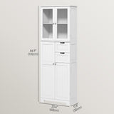 Floor Bathroom Storage Cabinet, Tall Bathroom Cabinet with Adjustable Shelves