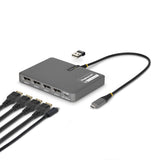 StarTech.com Adaptateur Poste de Travail USB-C vers Quad-Monitor, 4K 60Hz Affichage