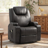 Fauteuil inclinable releveur pour personnes âgées, fauteuil releveur en cuir PU avec dossier épais et haut, repose-pieds, canapé inclinable pour salon