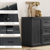 Sideboard with 3 Drawers and 2 Doors, 47