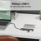 Plugable Technologies USB C Hub Multiport Adapter, 4 in 1, 100W Pass T