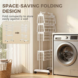 5-Tier Clothes Drying Rack, Foldable Laundry Drying Rack with Wheels