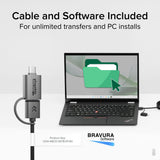 Câble de transfert de données USB Plugable Technologies PC à PC, Compatible avec