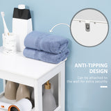 Modern Bathroom Floor Cabinet with Open Shelf, Freestanding Storage Organizer Unit with Single Door for Home Office