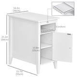 Wooden3-Tier Modern Nightstand with Pullout Shelf, Adjustable Open Shelf, and Door Cabinet