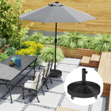 Round Umbrella Base with Wheels, Cement-Filled 55 lbs Parasol Stand