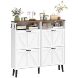 Shoe Storage Cabinet with 4 Flip Drawers, Holds Up to 24 Pairs