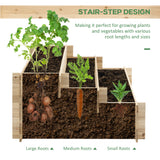 3-Tier Wood Raised Garden Bed