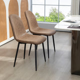 Ensemble Chaises Salle à Manger Rétro 4 Pièces, Chaises Cuisine Rembourrage Similicuir pour Salon