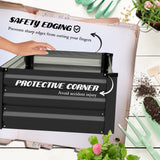 Set of 2 Galvanized Raised Beds for Garden