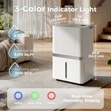 Déshumidificateur intelligent 100 pintes, 5 200 pi ca, Déshumidificateur WiFi grand format avec application