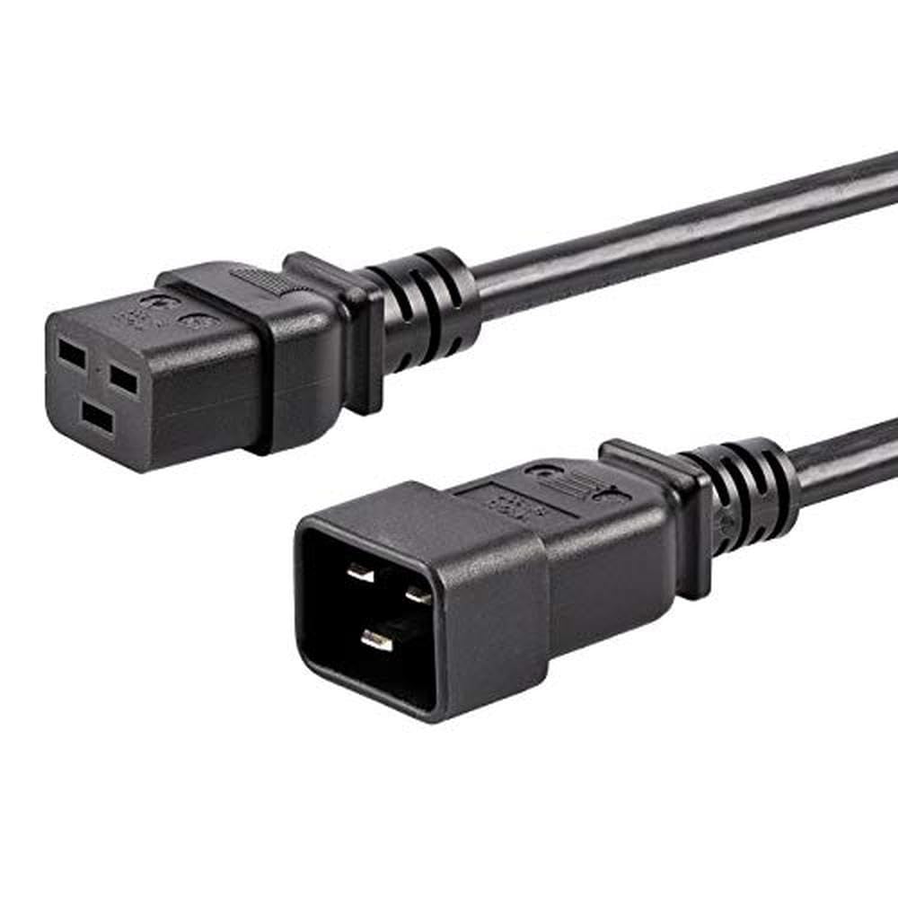 StarTech.com 10ft (3m) Heavy Duty Extension Cord, IEC 320 C19 To IEC 3