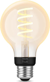 Philips Hue Smart 60W G25 Filament LED Bulb - White Ambiance Warm-to-C