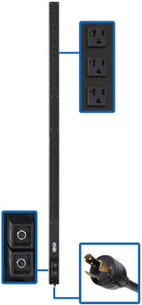 Tripp Lite PDU Basic 24 5-15/20R L5-30P 2.9kW 120V 10ft Cord 63.75in 0