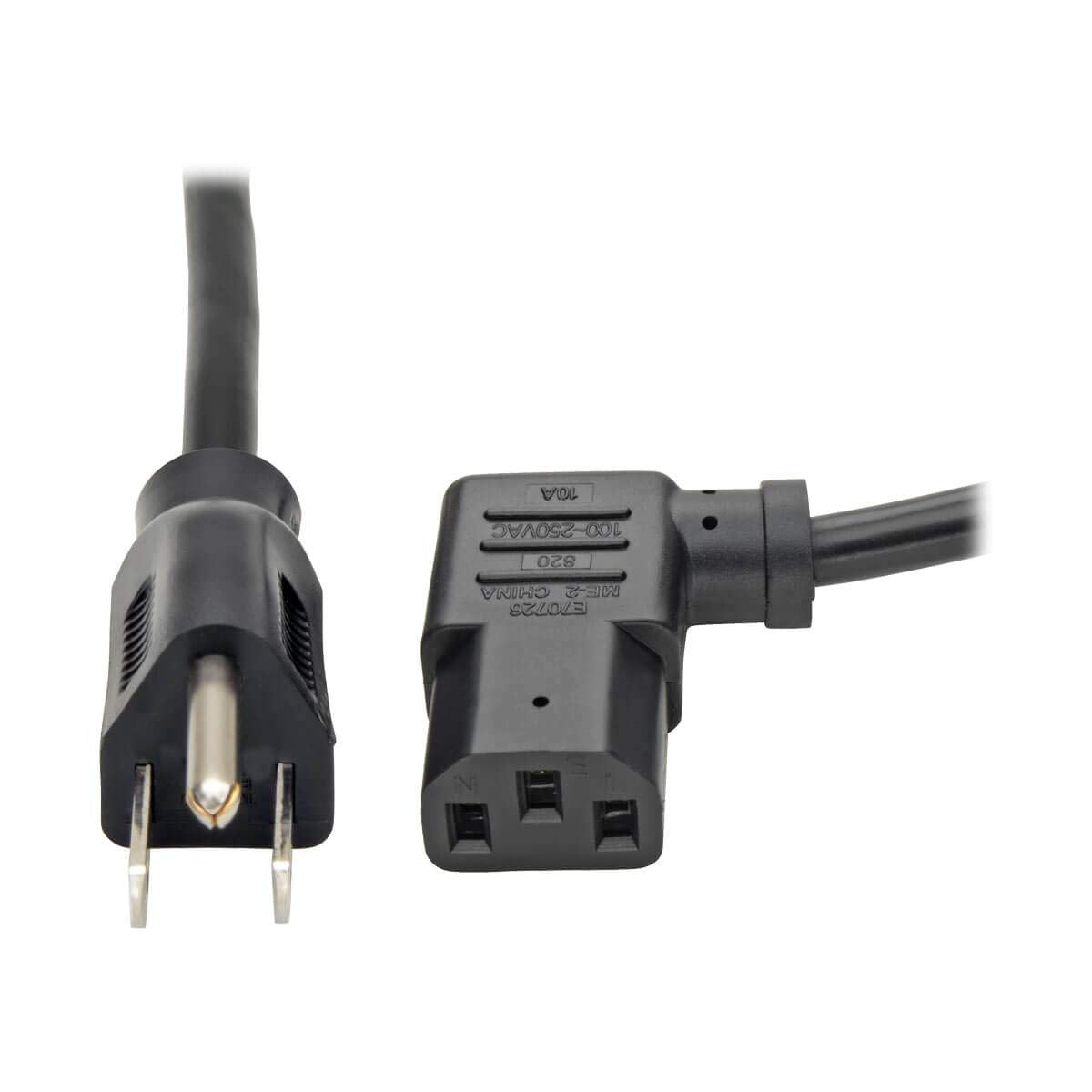 Tripp Lite P006-006-13LA 6 pieds NEMA 5-15P vers IEC-320-C13 angle gauche 1