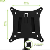 StarTech Desk Mount Monitor Arm, UP to 32IN Display, Max 22LB/10KG, VESA 75X75/100X100, C-Clamp, Fully Articulating, Mechanical Spring, TAA-Compliant