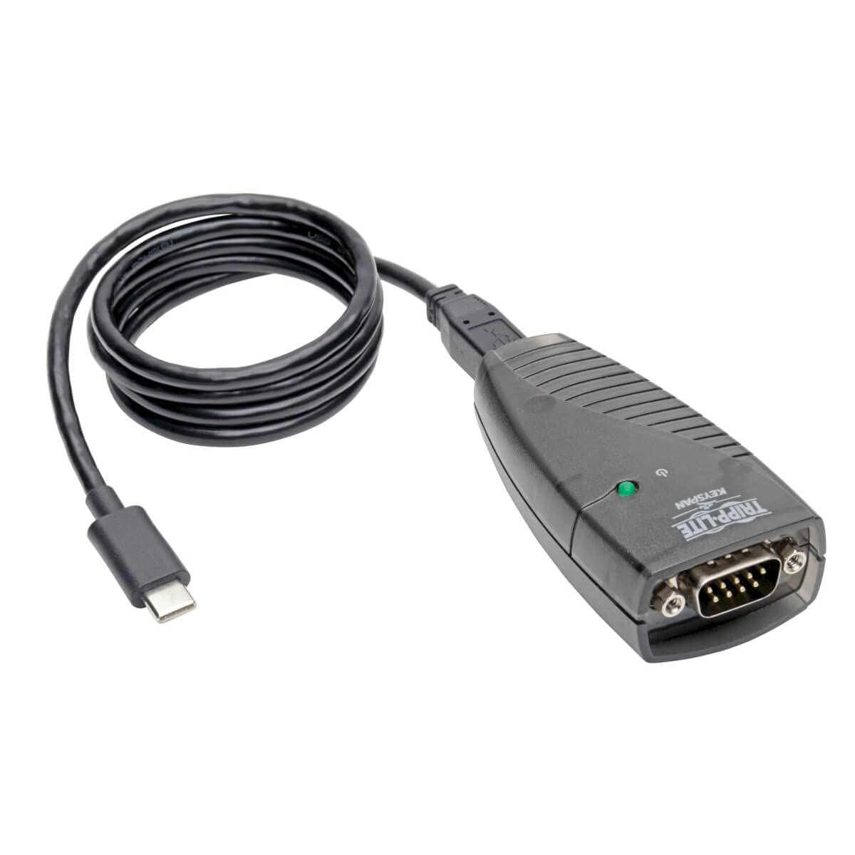 TRIPP LITE Keyspan High Speed USB C to Serial Adapter DB9 Cable TAA, 3
