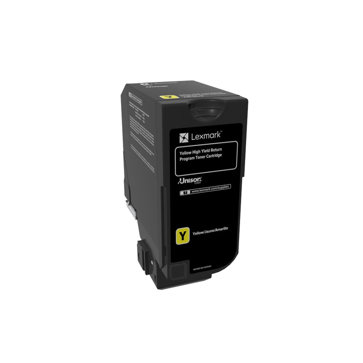 Toner Lexmark 74C1HY0 jaune à haut rendement (programme de retour)