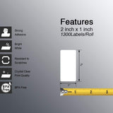 Zebra Z-Select 4000D 2x1 Thermal Labels