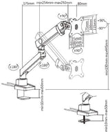 Support universel Amer Mounts avec bras articulé, 15 po à 32 po