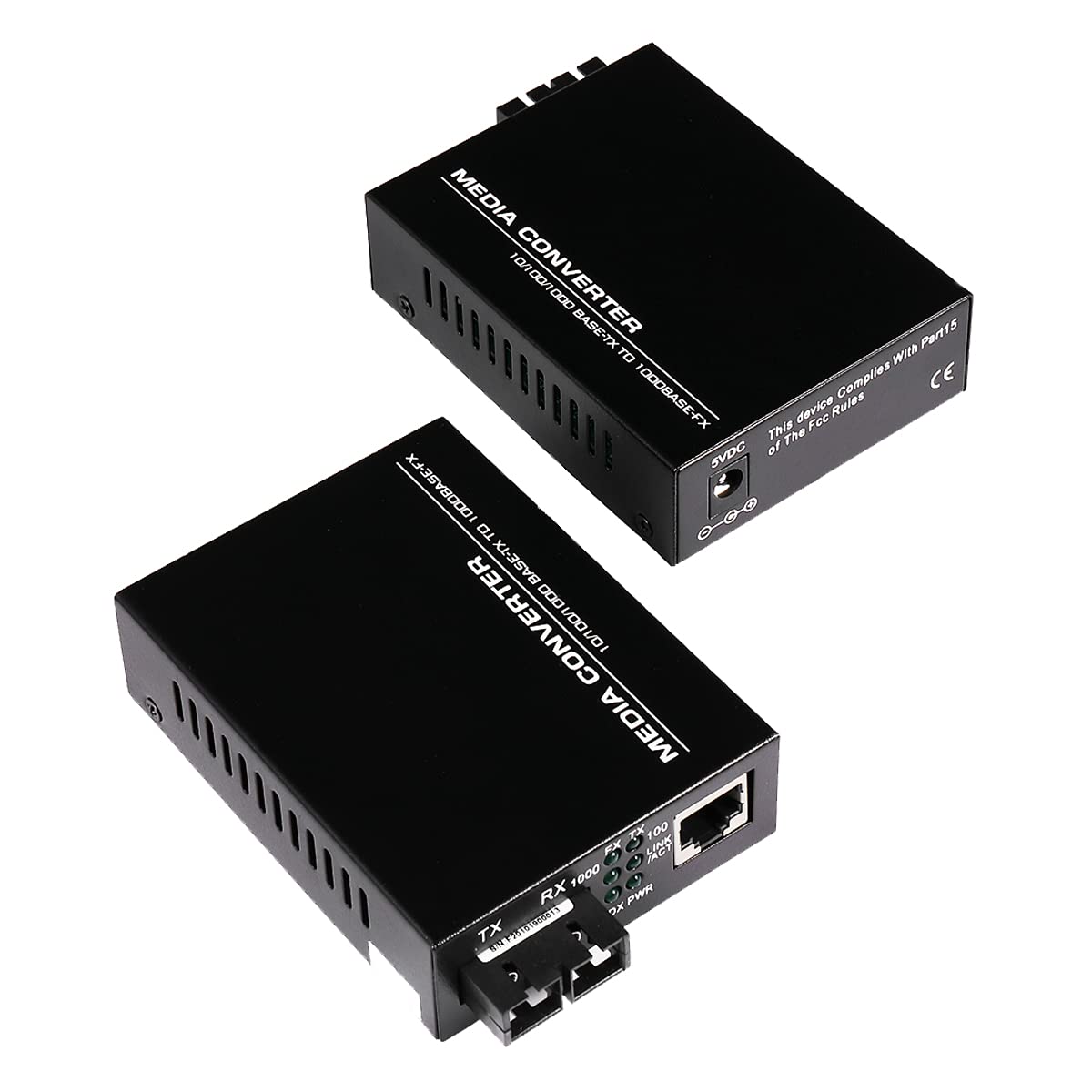 (A Pair of Bidi) Single Mode Dual SC Fiber Gigabit Fast Ethernet Media